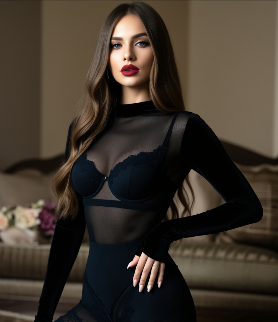 Bra made of beautiful lace and fine mesh